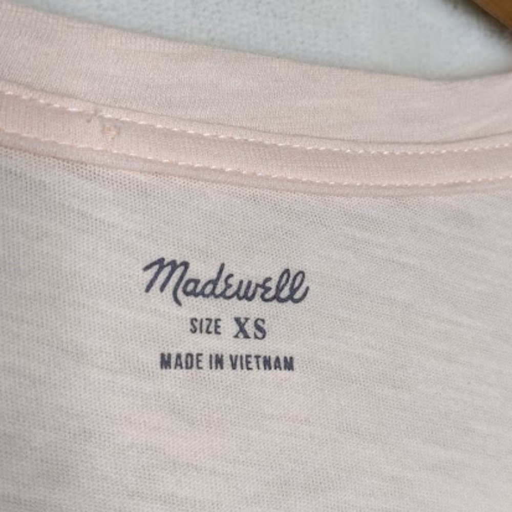 NWT Madewell Whisper Cotton V-Neck Pocket Tee - Picture 4 of 5